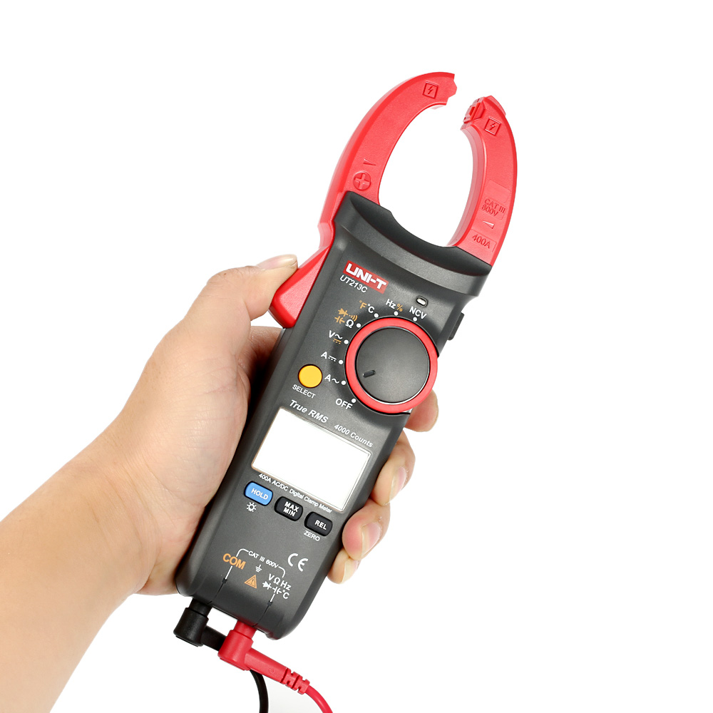 Digital Clamp Meter Professional Multimeter AC DC Voltage Current Resistance Capacitance Diode Continuity NCV Temperature Tester