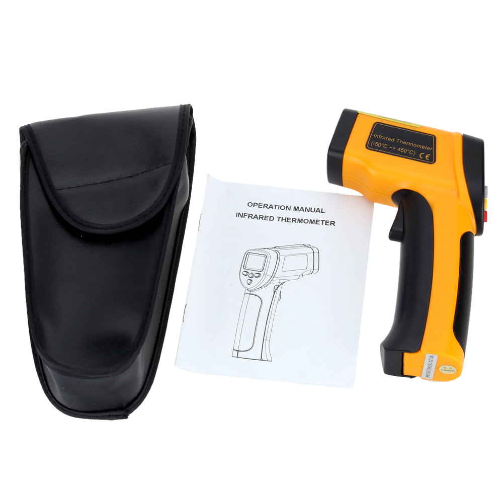 High Precision Non contact IR Digital Infrared Thermometer Temperature Tester Pyrometer Range 55C~450C( 58~842F)