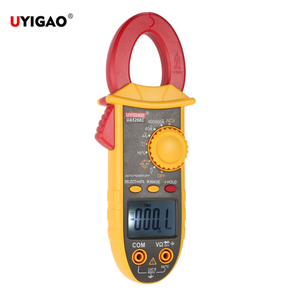 Portable LCD Digital Clamp Meter Electronic Multimeter multimetro Voltage Current Tongs Resistance Temperature Frequency Tester