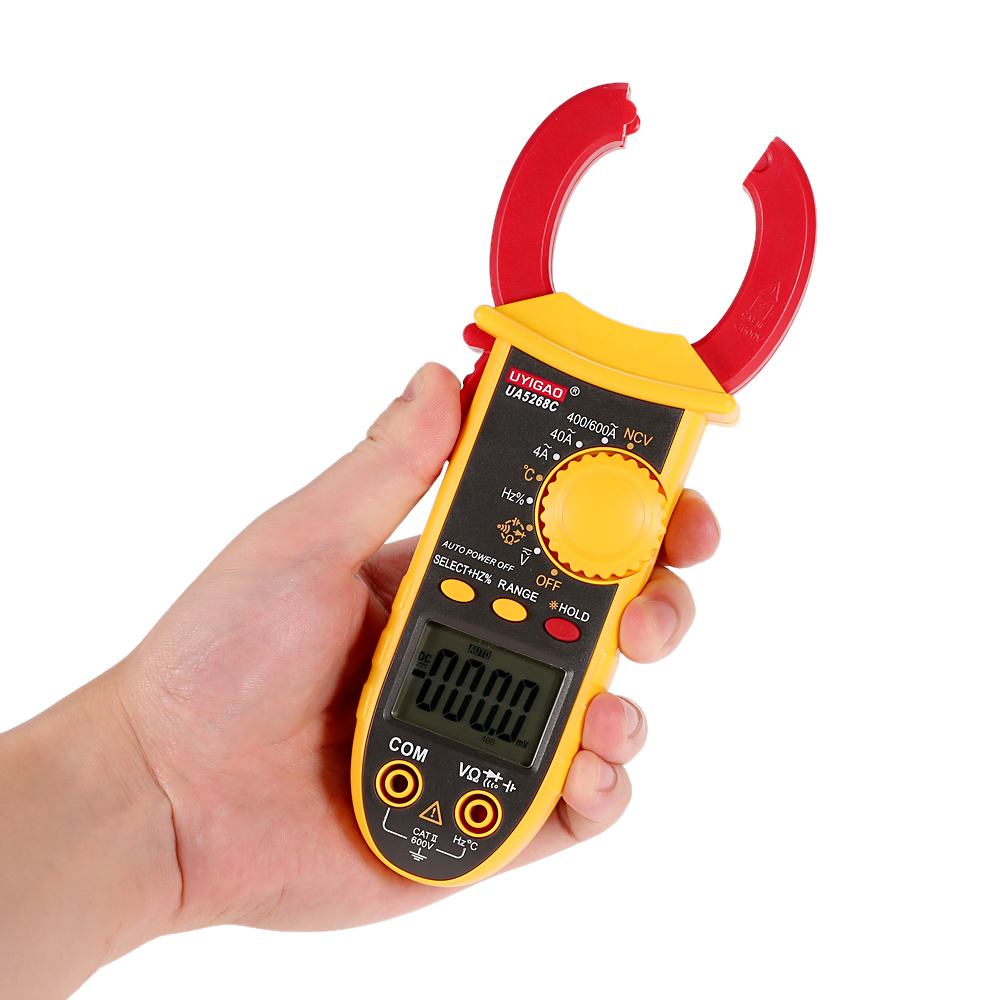 Portable LCD Digital Clamp Meter Electronic Multimeter multimetro Voltage Current Tongs Resistance Temperature Frequency Tester