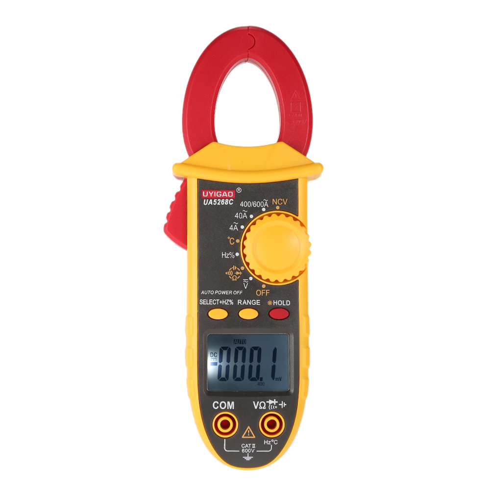 Portable LCD Digital Clamp Meter Electronic Multimeter multimetro Voltage Current Tongs Resistance Temperature Frequency Tester
