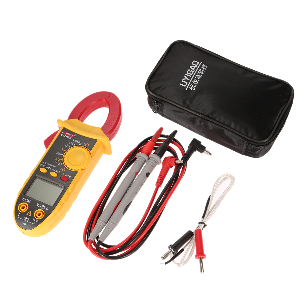 Portable LCD Digital Clamp Meter Electronic Multimeter multimetro Voltage Current Tongs Resistance Temperature Frequency Tester