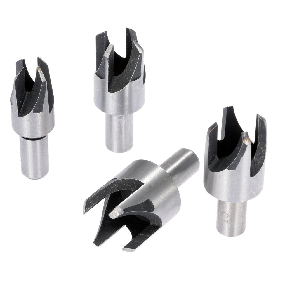 4pcs power tools Drill Bits Carbon Steel Round Shank Cork Drill Woodworking tools Plug Cutter Bits dremel Drilling Hole Tools