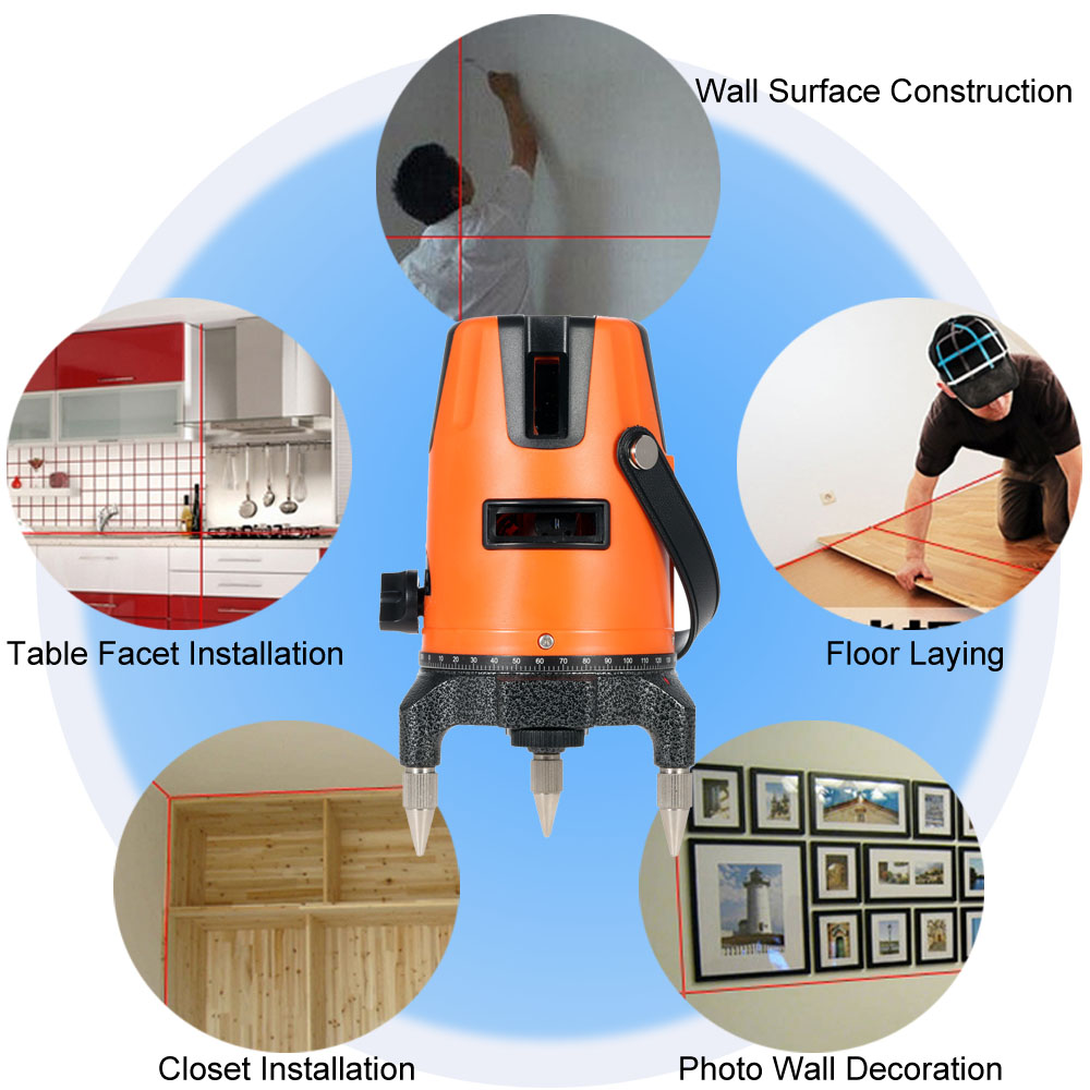 3 Line Professional Horizontal Vertical Automatic Leveling Laser Level Diagnostic tool Laser Dumpy Level with Protective Glasses