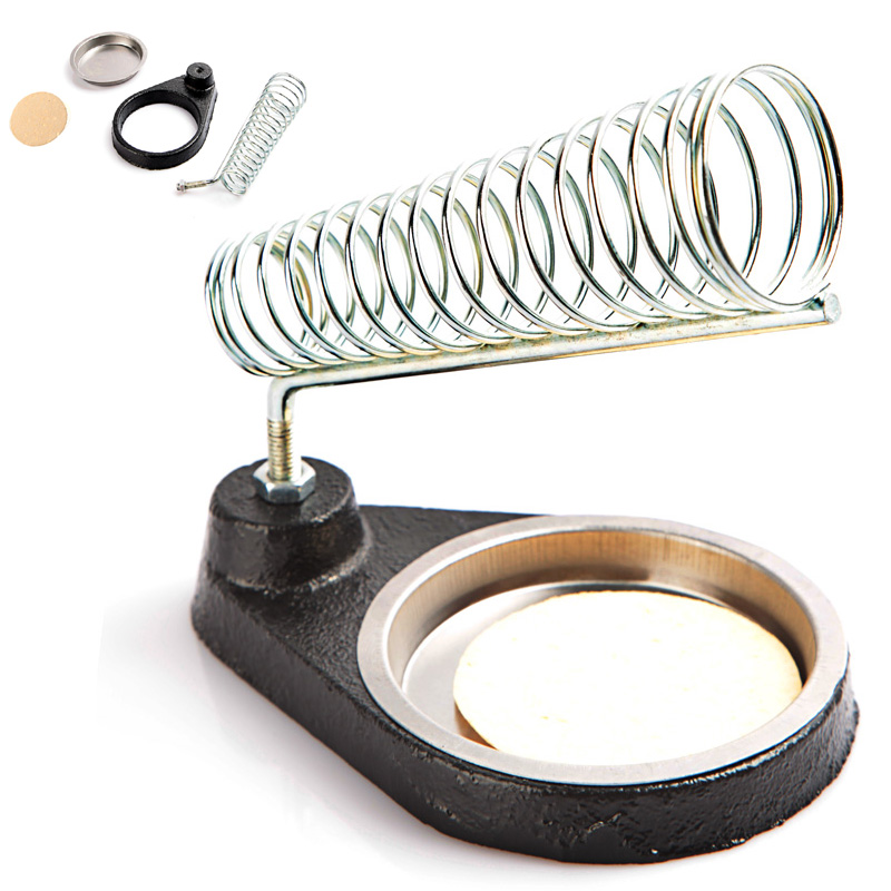 Detachable Soldering Iron Stand Holder Portable Hardware Tools with Cleaning Pad and Protecting Base Welding Soldering Supplies