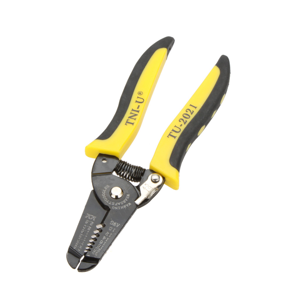 TU 2021 Multi tool Precise Wire Stripper Cutter Clamp Steel Wire Cable Cutter Plier Tool Stripping Hand Repair Tool 22 10AWG