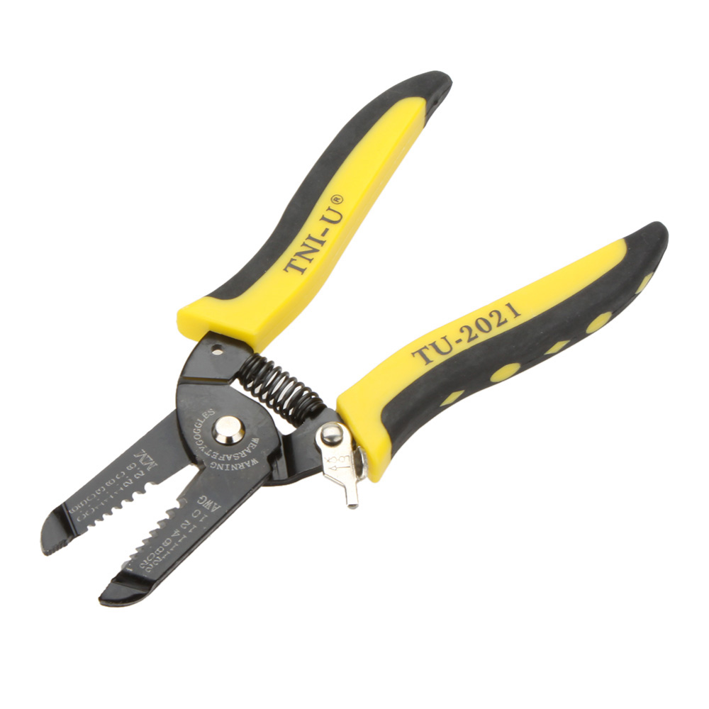 TU 2021 Multi tool Precise Wire Stripper Cutter Clamp Steel Wire Cable Cutter Plier Tool Stripping Hand Repair Tool 22 10AWG