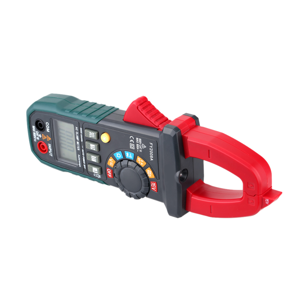 Digital LCD Clamp Meter Multimeter DC AC Voltage Current Tongs Resistance Diode Continuity Measurement Tester Auto Manual Range