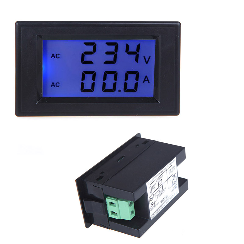 Digital LCD Voltage Meter Voltmetro Mini Voltmeter Ammeter Current Transformer AC80 300V Dual Display Electric Diagnostic tool