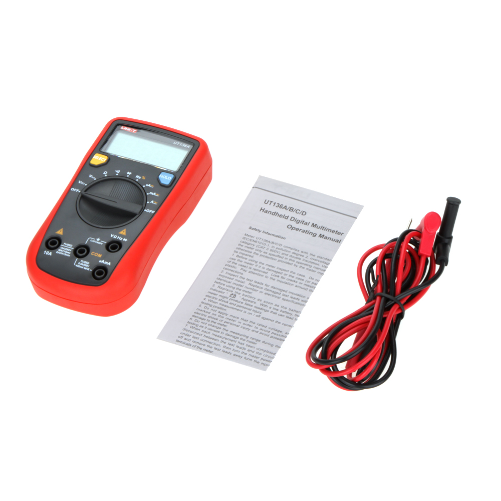 UNI T Mini Dgital Multimeter Auto Range Data Hold DMM ultimeter Tester Voltage Current Tongs Frequency Duty Cycle Test Tool