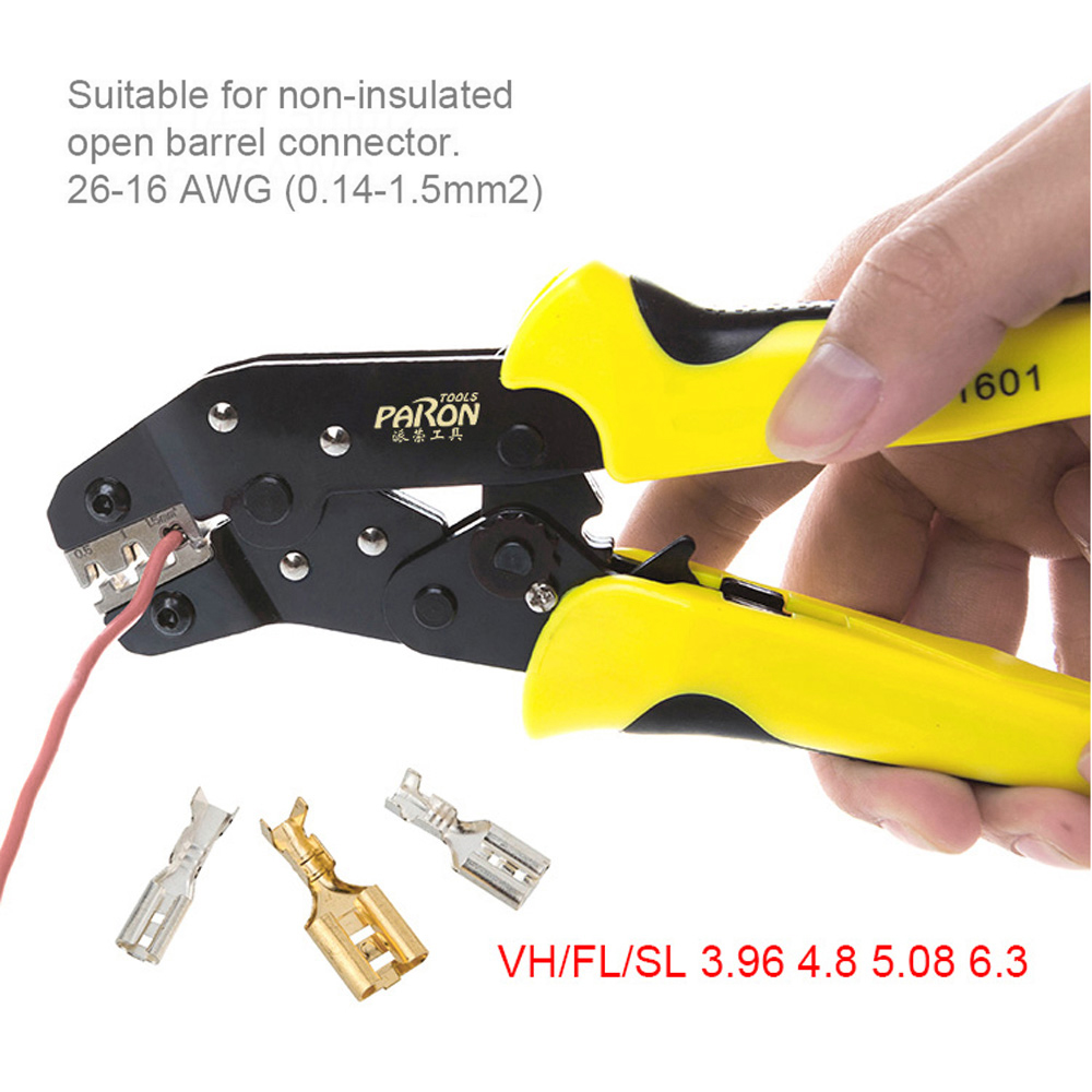 Professional multi tools Wire Crimpers Engineering Ratchet Terminal Crimping Pliers 3.96 6.3mm herramientas 26 16AWG wire cutter