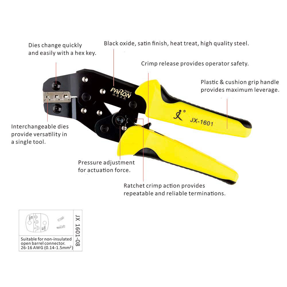 Professional multi tools Wire Crimpers Engineering Ratchet Terminal Crimping Pliers 3.96 6.3mm herramientas 26 16AWG wire cutter