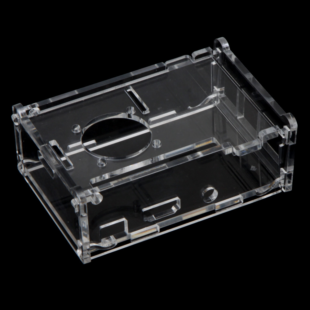 Clear Case Cover Transparent Shell Box for Raspberry Pi 2 Model B+ Support Fan Installation