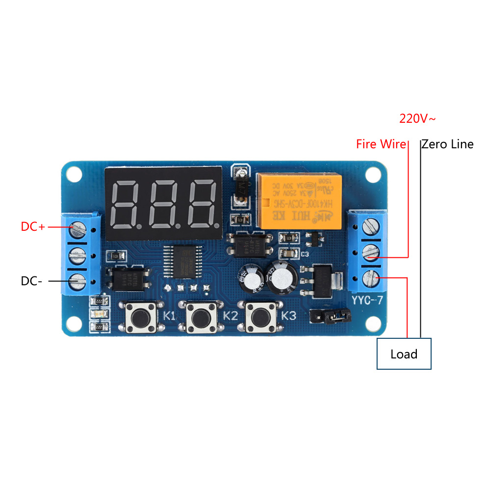 LED Display Timer Module Automation Digital Delay Timer Control Relay Switch Module rele 3V 3.7V 4.5V 5V 6V