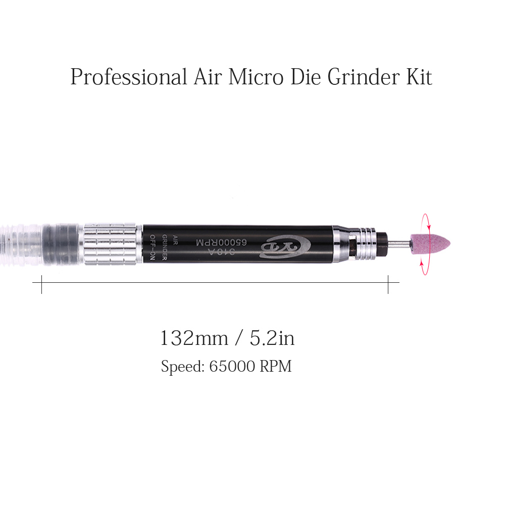 Multi function Air Grinder Mini Pencil Polishing Rotary Cutting Tool Set Professional Air Micro Die Grinder Kit 16pcs 65000 RPM