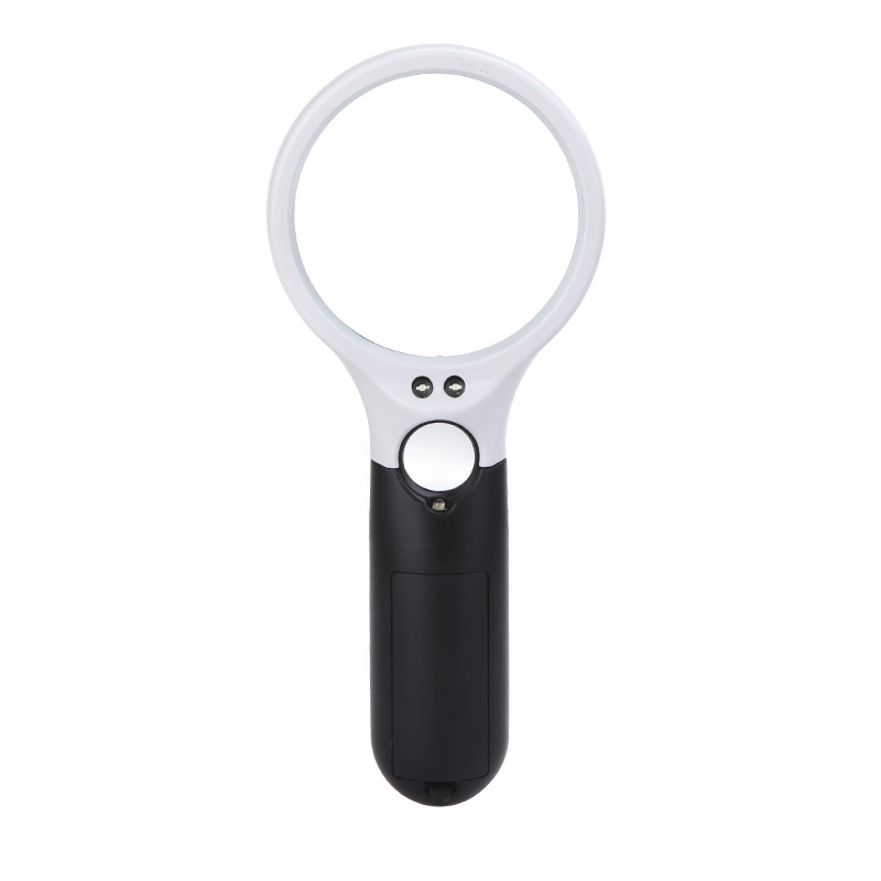 3X 45X 2 LED Light lupa Handheld Illuminated Magnifier Magnifying glass with light Jewelry Loupe magnifying loupe glasses