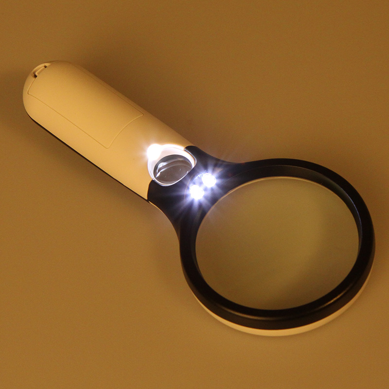 3X 45X 2 LED Light lupa Handheld Illuminated Magnifier Magnifying glass with light Jewelry Loupe magnifying loupe glasses