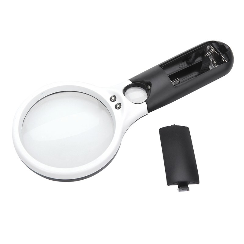 3X 45X 2 LED Light lupa Handheld Illuminated Magnifier Magnifying glass with light Jewelry Loupe magnifying loupe glasses