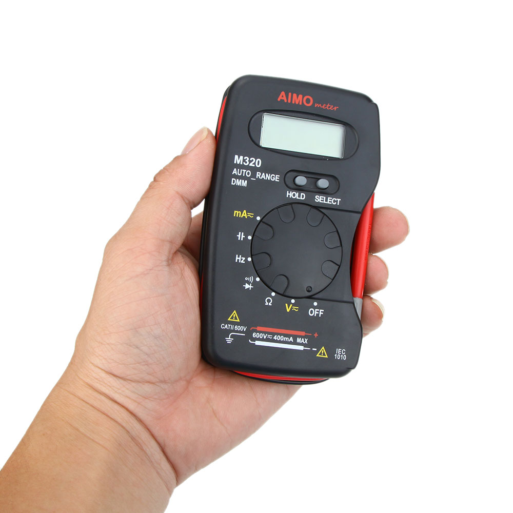 AIMO M320 Pocket size LCD Digital Multimeter DMM Frequency Capacitance current Resistance diode Measurer Data Hold Auto Range