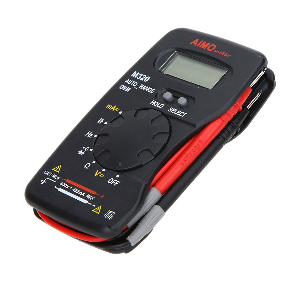 AIMO M320 Pocket size LCD Digital Multimeter DMM Frequency Capacitance current Resistance diode Measurer Data Hold Auto Range
