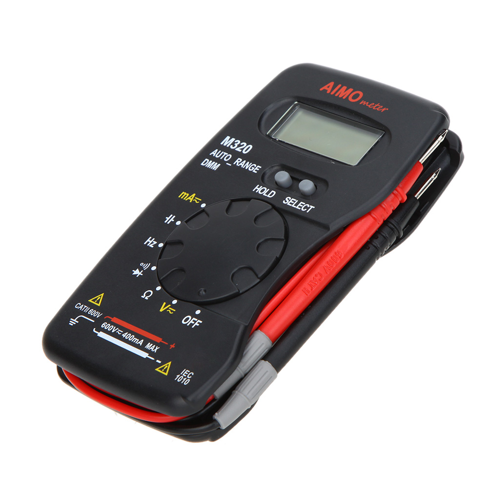 AIMO M320 Pocket size LCD Digital Multimeter DMM Frequency Capacitance current Resistance diode Measurer Data Hold Auto Range