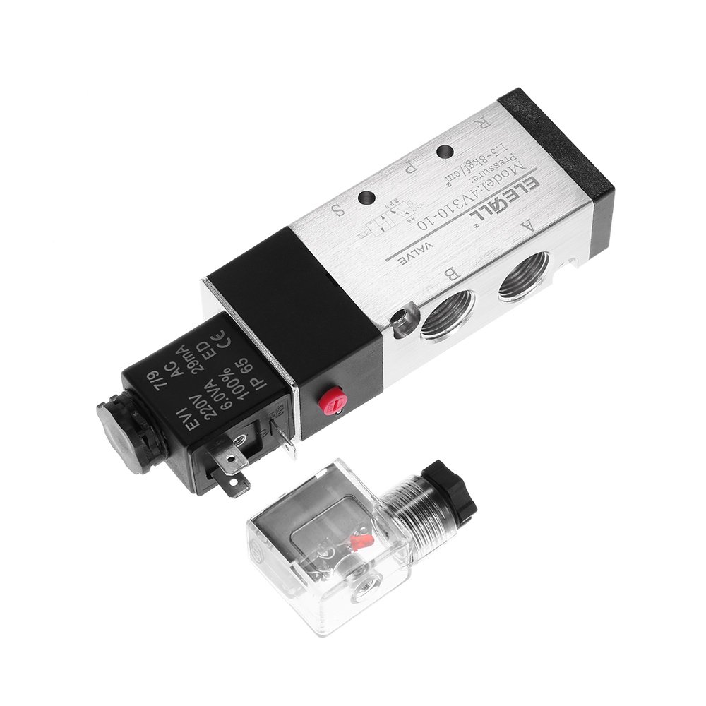 Pneumatic Airtac PT3 8 PT1 4 2 Position 5 Way Electromagnetic Air Solenoid Valves AirTAC Pneumatic Control Valve AC 220V DC 24V