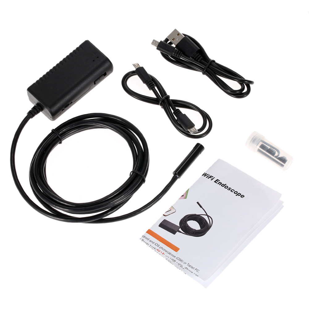 6pcs Endoscope Snake Camera Borescope Video for iOS Android Tablet USB HD 720P Waterproof Wi Fi LED 2.0MP 8.4mm 2M Magnifier