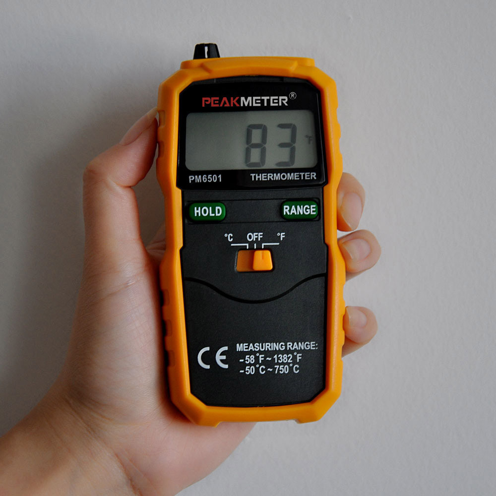 PEAKMETER LCD Wireless Digital Thermometer K Type Accuracy termometro Temperature instrument Thermocouple W Data Hold Logging