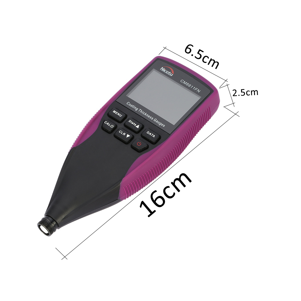 Intelligent Digital Coating Thickness Gauge coatings feeler gauge Fe NFe Single Continuous Measure Alarm Adjustable Brightness