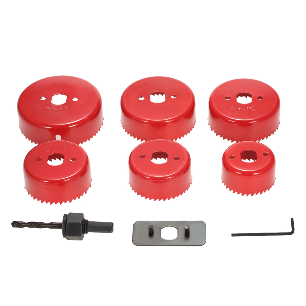 9pcs Hole Saw Cutting Set Kit Drilling Tool Wood Metal Cutter Hole Saw Set Cutter Drill Bits Core Drill Bits Woodworking 51 89mm