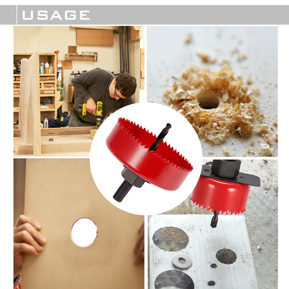 9pcs Hole Saw Cutting Set Kit Drilling Tool Wood Metal Cutter Hole Saw Set Cutter Drill Bits Core Drill Bits Woodworking 51 89mm