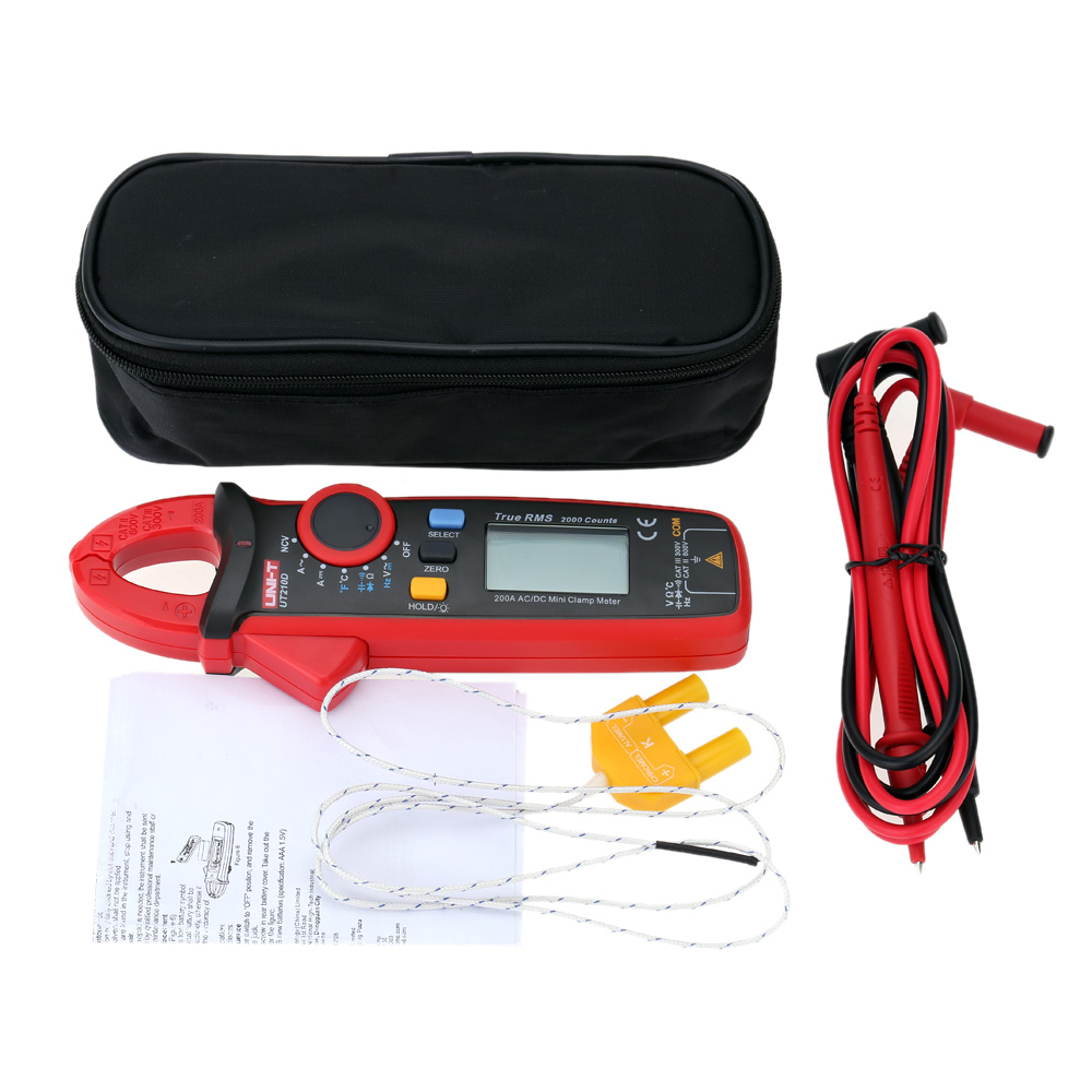 UNI T Digital Clamp Meter AC DC Current tongs Voltage Resistance Capacitance diagnostic tool Multimeter Temperature Measurement