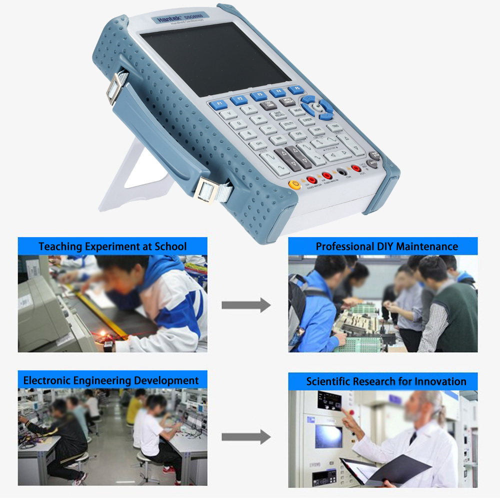 Hantek DSO8060 Mini Digital Oscilloscope Handheld Industrial Multimeter 60MHz 250MSa s 2 Channels 5 in 1 Mobile Laboratories