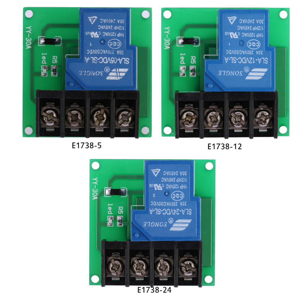 1 Channel 30A high performance Relay Module Optocoupler Isolation Relay Switch Control Board DC 24V 12V 5V (Optional)