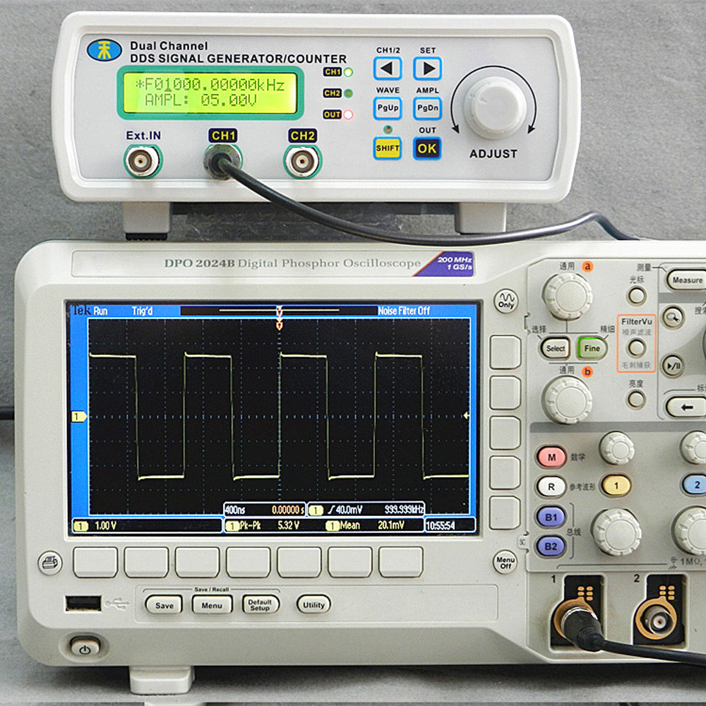 Digital DDS Function Signal Generator Arbitrary Waveform Dual CH high frequency generator Power Signal Bandwidth 200MSa s 25MHz