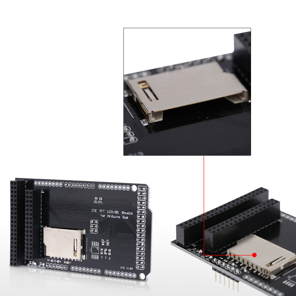 TFT LCD SD Shield Expansion Board for Arduino DUE Level Translation Compatible Shield with Arduino DUE