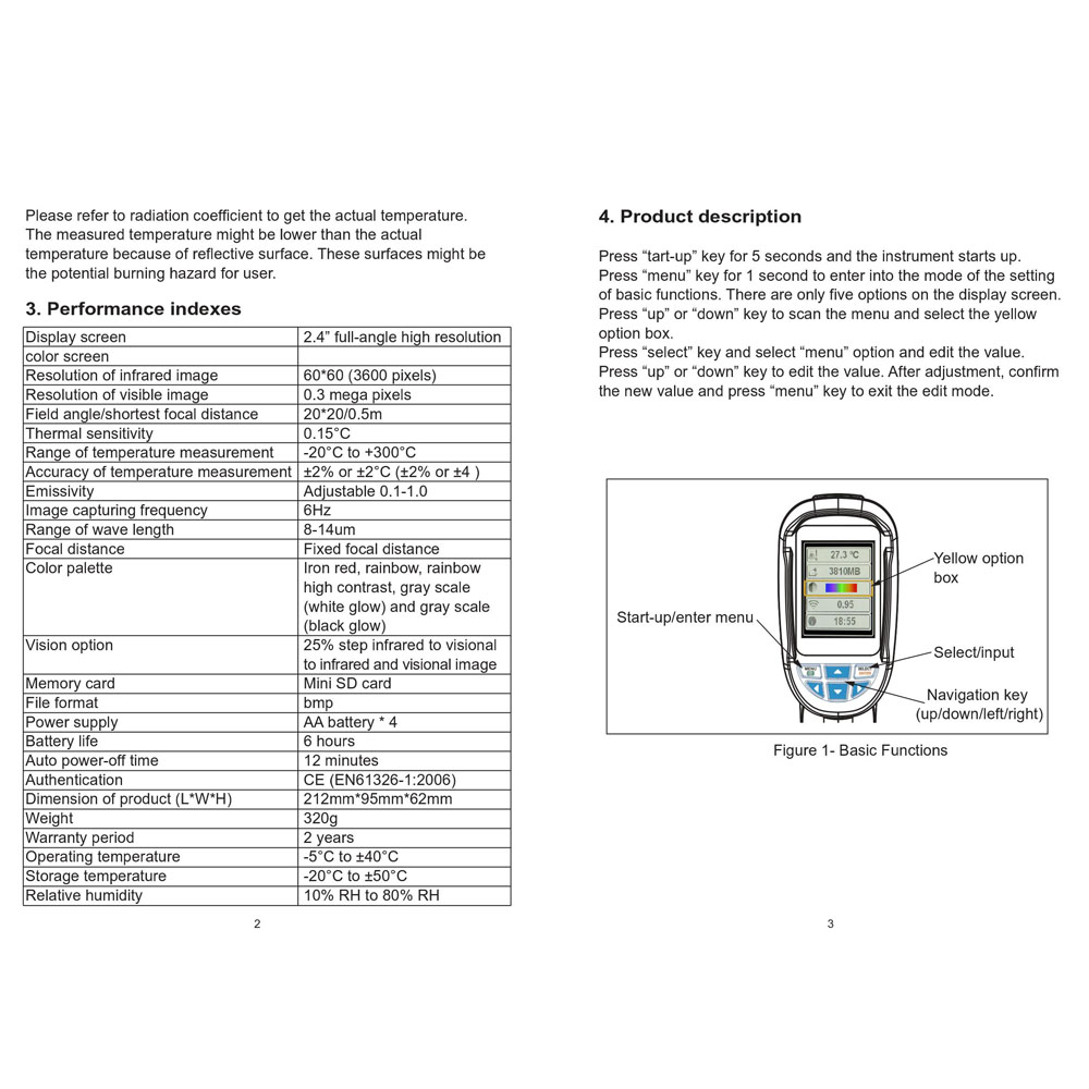 Professional Handheld Thermometer Thermal Imaging Camera Portable Infrared Thermometer IR Thermal Imager Infrared Imaging Device