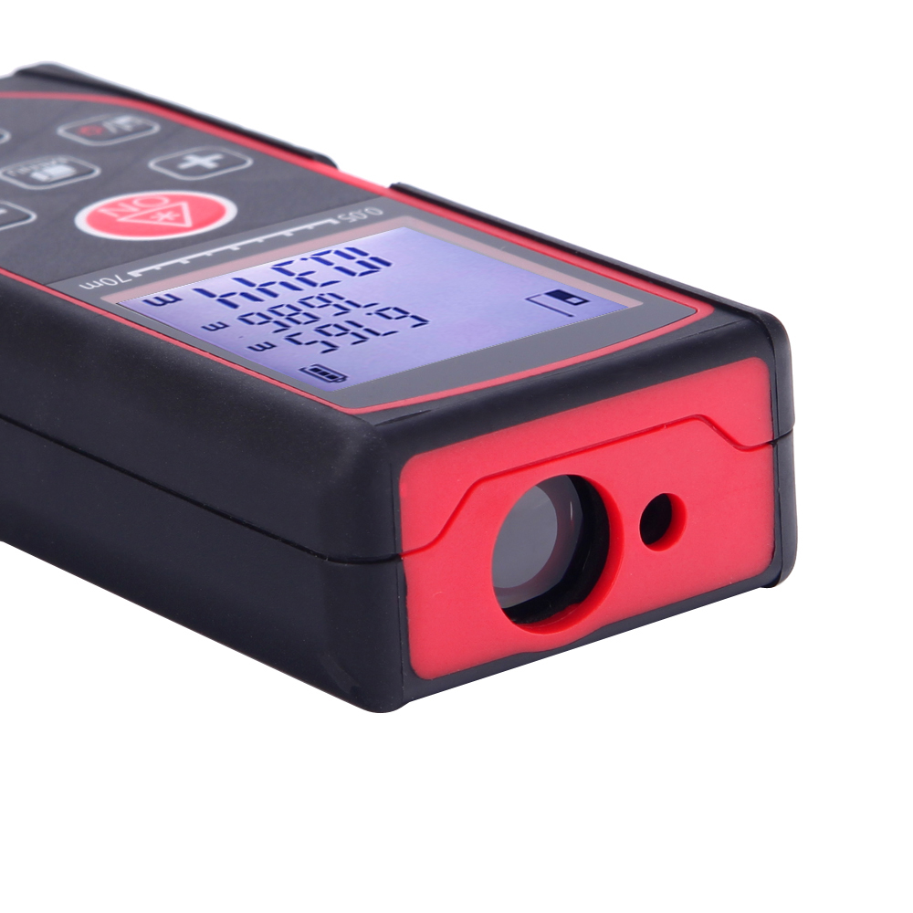 70m 229ft Mini Laser Distance Meter Handheld Digital Rangefinder High Precision Range Finder Area Volume Measurer Level Bubble