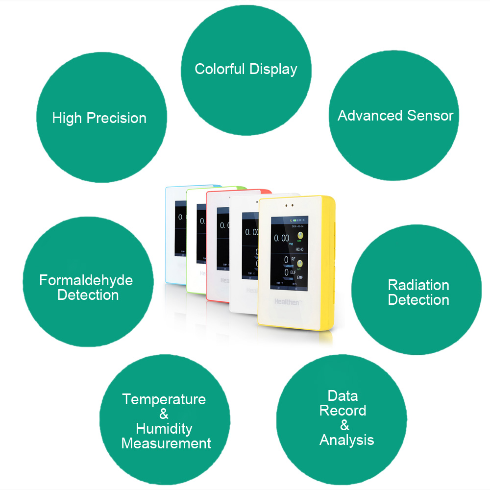 Multi founctional Formaldehyde Detector Electromagnetic Radiation Detection Meter Temperature Humidity Measurement PC Connecting