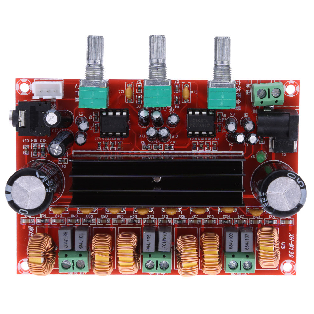 Upgrade 2.1 Channel Digital Power Amplifier Board Sound Quality Subwoofer Power Amplifier Board TPA3116D2 DC12V 24V 50Wx2+100W