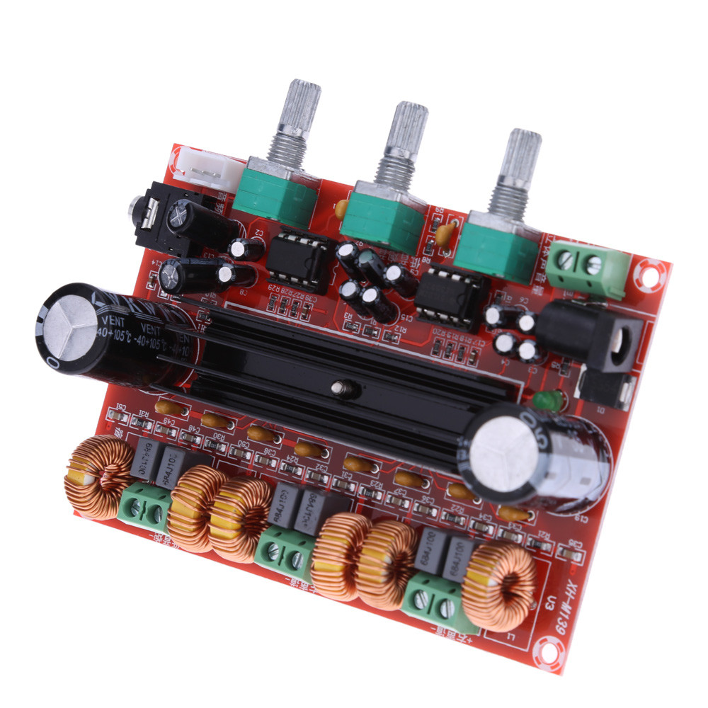 Upgrade 2.1 Channel Digital Power Amplifier Board Sound Quality Subwoofer Power Amplifier Board TPA3116D2 DC12V 24V 50Wx2+100W