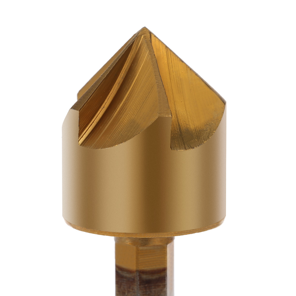 3pcs Five Edge Chamfer Countersink Set 1 4 Inch Hexagonal Shank Chamferring Tool Five Blade High Quality Steel Titanium Plated