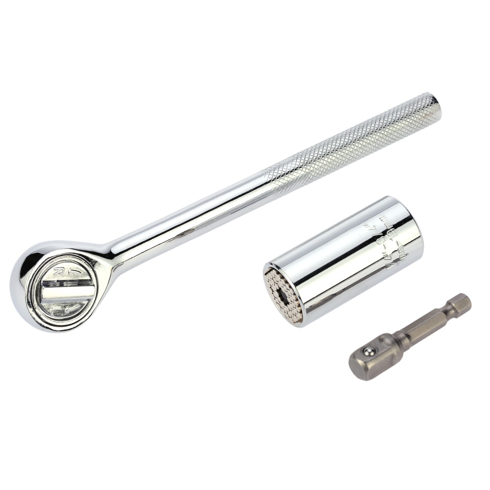 3 Pcs set Muiti purpose Hand Electric Drill Sleeve Conversion Extension Rod with All purpose Socket Ratchet Wrench power tools