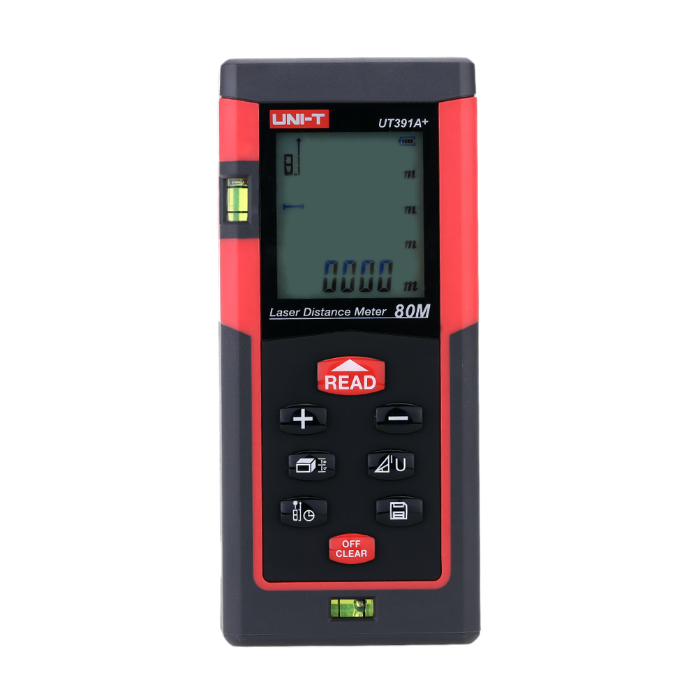 UNI T Handheld 80m Practical Laser Rangefinder Digital Laser Distance Meter Range Finder Measure Self calibration Level Bubble