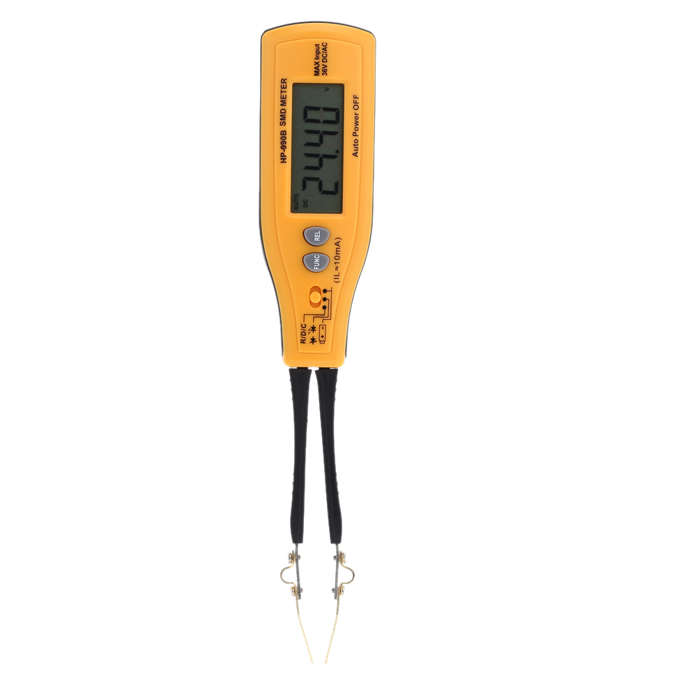 Smart SMD Tester with Relative Mode Handheld Tweezers Resistor Capacitor Diode detector Continuity Intelligent Testing Clips