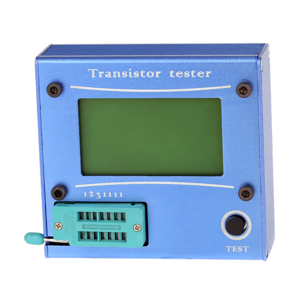 Multi functional LCD Backlight Transistor Tester Diode Thyristor Capacitance ESR LCR Meter with Blue Aluminum Case