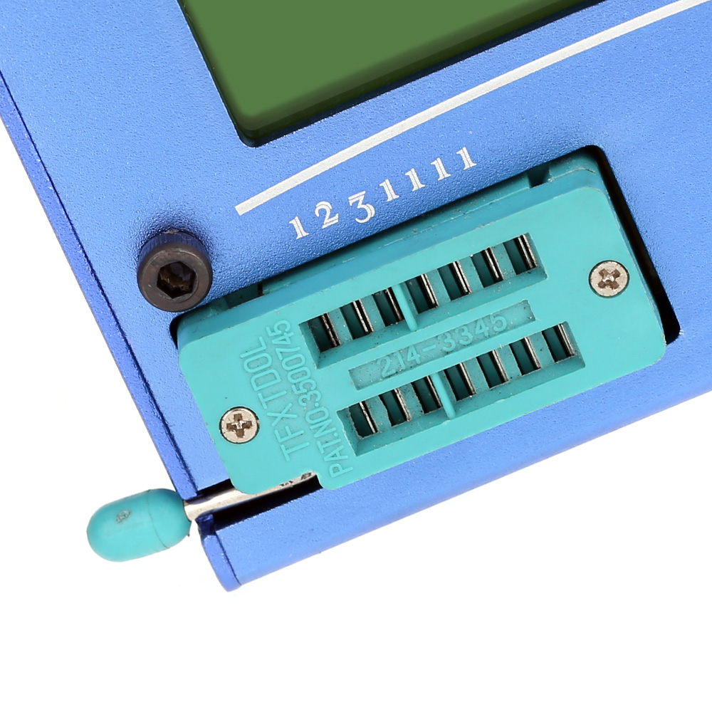 Multi functional LCD Backlight Transistor Tester Diode Thyristor Capacitance ESR LCR Meter with Blue Aluminum Case