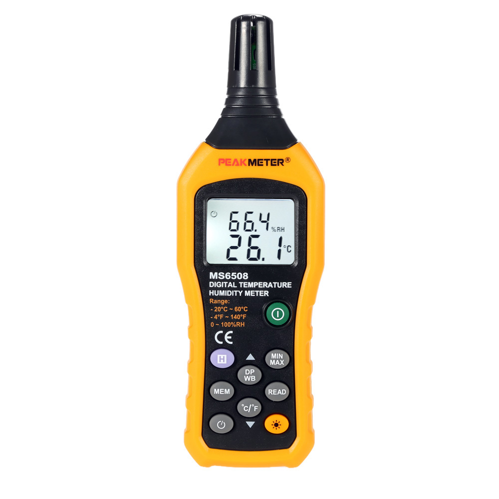PEAKMETER MS6508 Digital thermometer hygrometer fine Temperature Humidity Meter weather station diagnostic tool Hygrothermograph