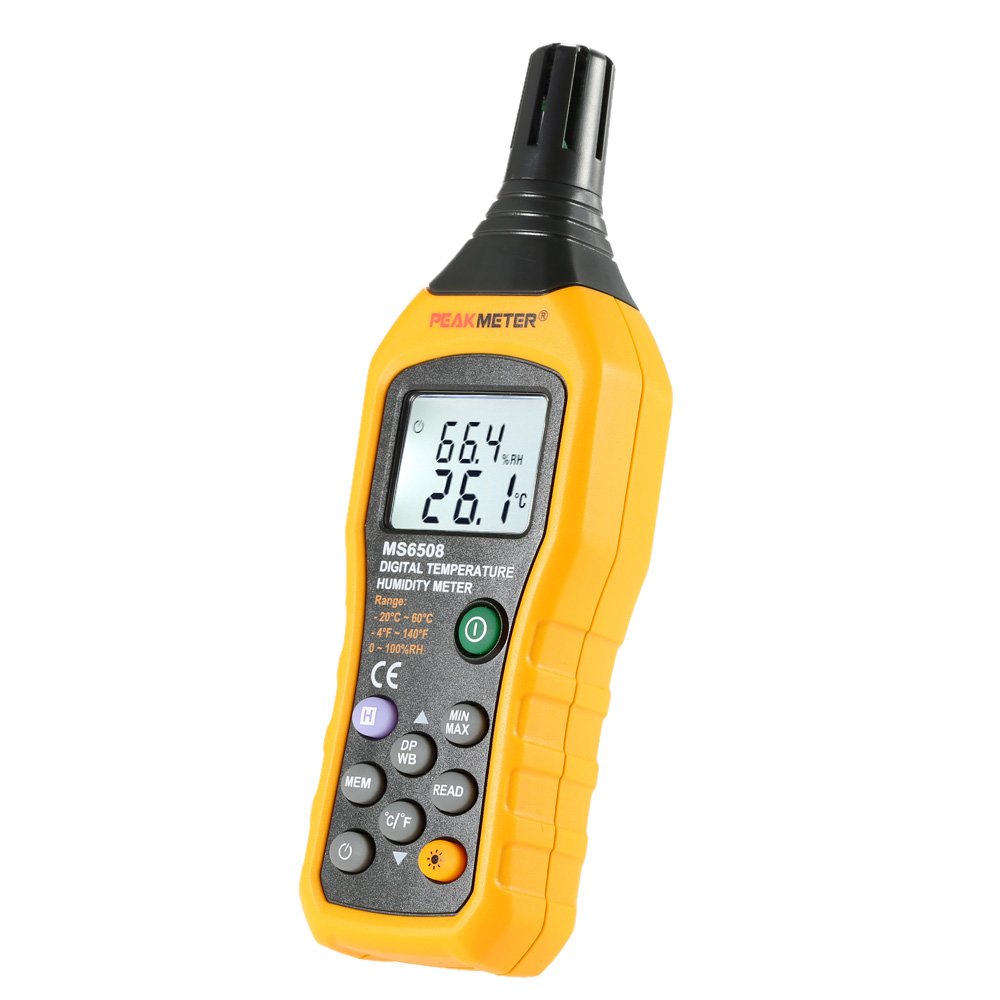 PEAKMETER MS6508 Digital thermometer hygrometer fine Temperature Humidity Meter weather station diagnostic tool Hygrothermograph