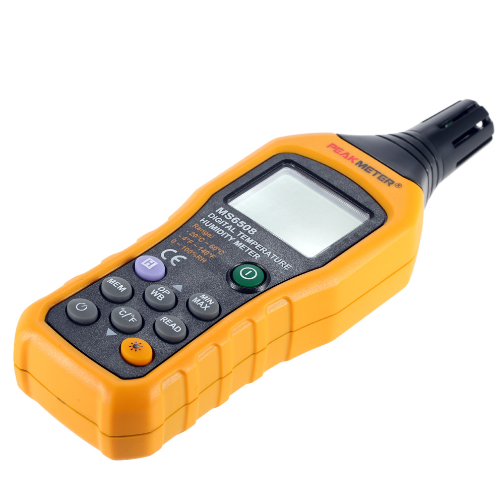 PEAKMETER MS6508 Digital thermometer hygrometer fine Temperature Humidity Meter weather station diagnostic tool Hygrothermograph
